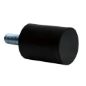 RS PRO M6 Anti-Vibration Mount Male Buffer Foot 43.2 kg Compression 25 mm OD 15 mm H 189-3256