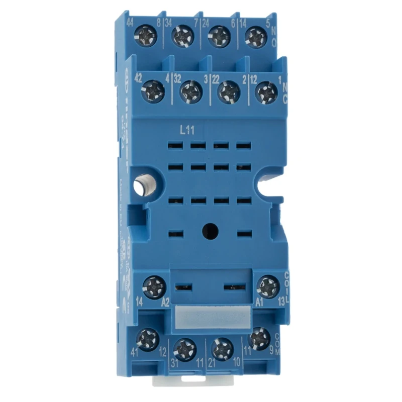 Finder Relay Socket 14 Contacts 250V AC 10A DIN Rail Mount Compatible with 55.34 Series Relay 94.74SMA