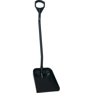 Vikan Ergonomic Shovel with Blade Width 340 mm, Handle Length 1310 mm, Polypropylene Blade, Anodised Aluminium Handle 56019