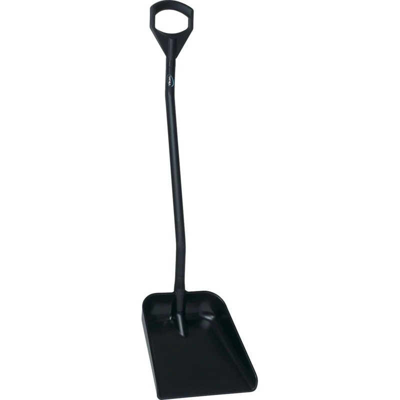 Vikan Ergonomic Shovel with Blade Width 340 mm, Handle Length 1310 mm, Polypropylene Blade, Anodised Aluminium Handle 56019