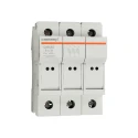 Mersen 25A Rail Mount Fuse Holder for 8.5 x 31.5 mm, 3P-Pole, 400V ac M1062680 / CMC83
