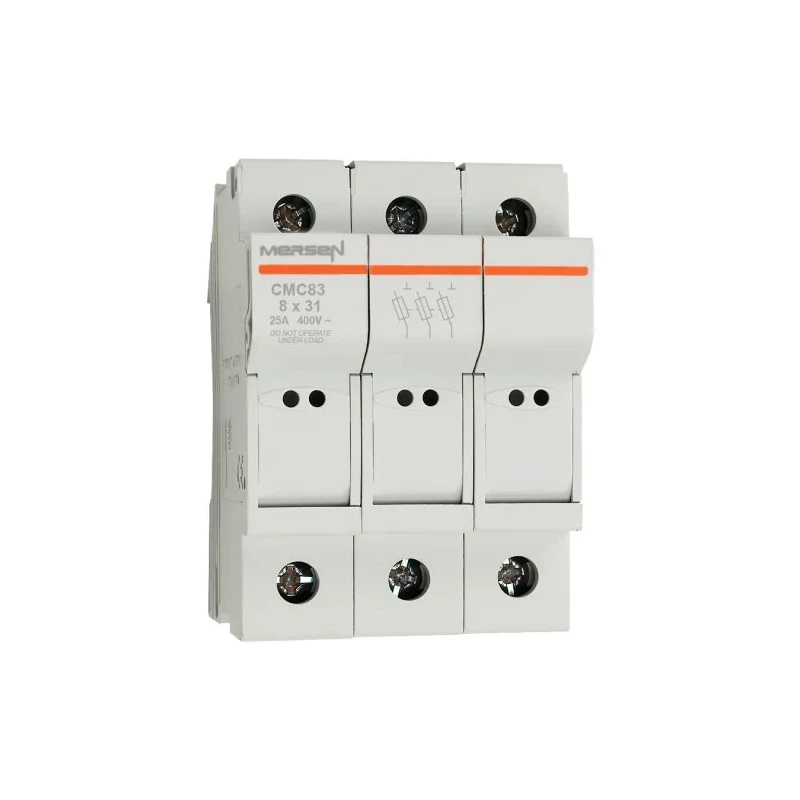 Mersen 25A Rail Mount Fuse Holder for 8.5 x 31.5 mm, 3P-Pole, 400V ac M1062680 / CMC83