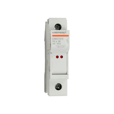 Mersen 32A Rail Mount Fuse Holder for 10 x 38 mm, 1 Pole, 690V AC Modulostar Range S1062708 / CMC101I