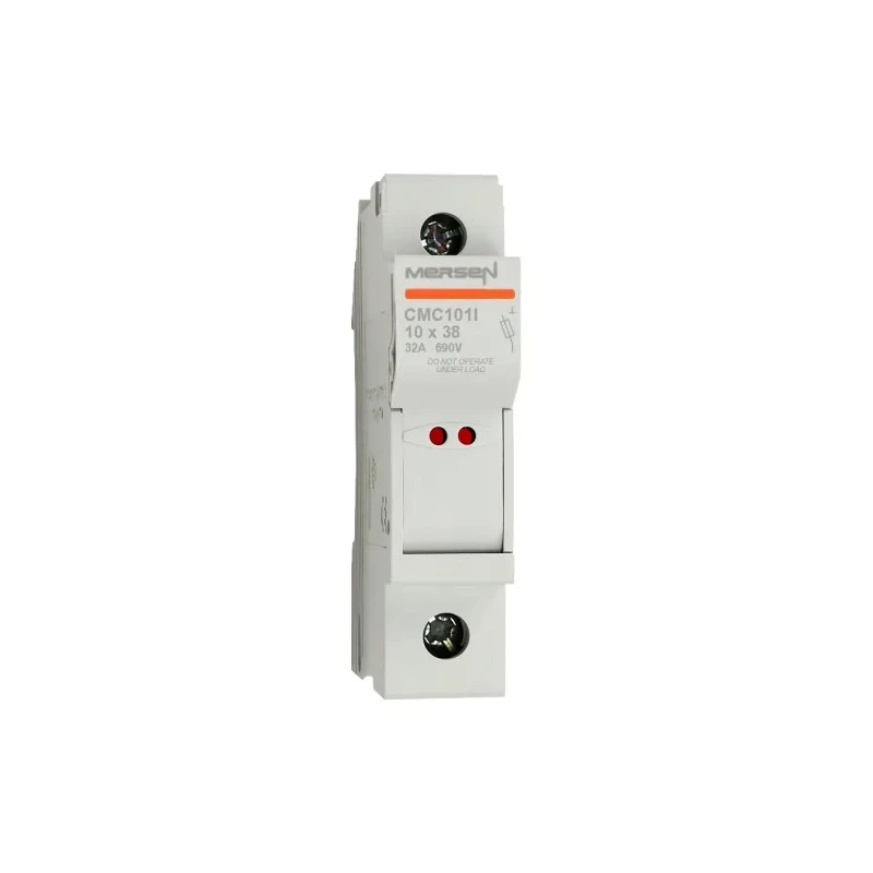Mersen 32A Rail Mount Fuse Holder for 10 x 38 mm, 1 Pole, 690V AC Modulostar Range S1062708 / CMC101I
