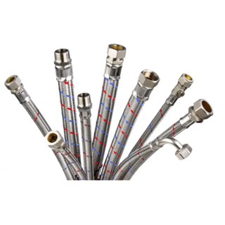RS PRO Hose Assembly, Female 3/4 in x Male 19 mm, Stainless Steel Braided, 15 bar Pressure, 300 mm Length 190-4128