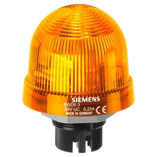 Siemens Yellow Beacon 115V AC Flashing Flush Bayonet Mount with Xenon Bulb IP65 8WD5340-0CD