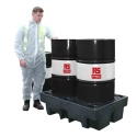 RS PRO Spill Control Equipment Drum Pallet Polyethylene 240 L Containment Storage Capacity UK Made 189-0053