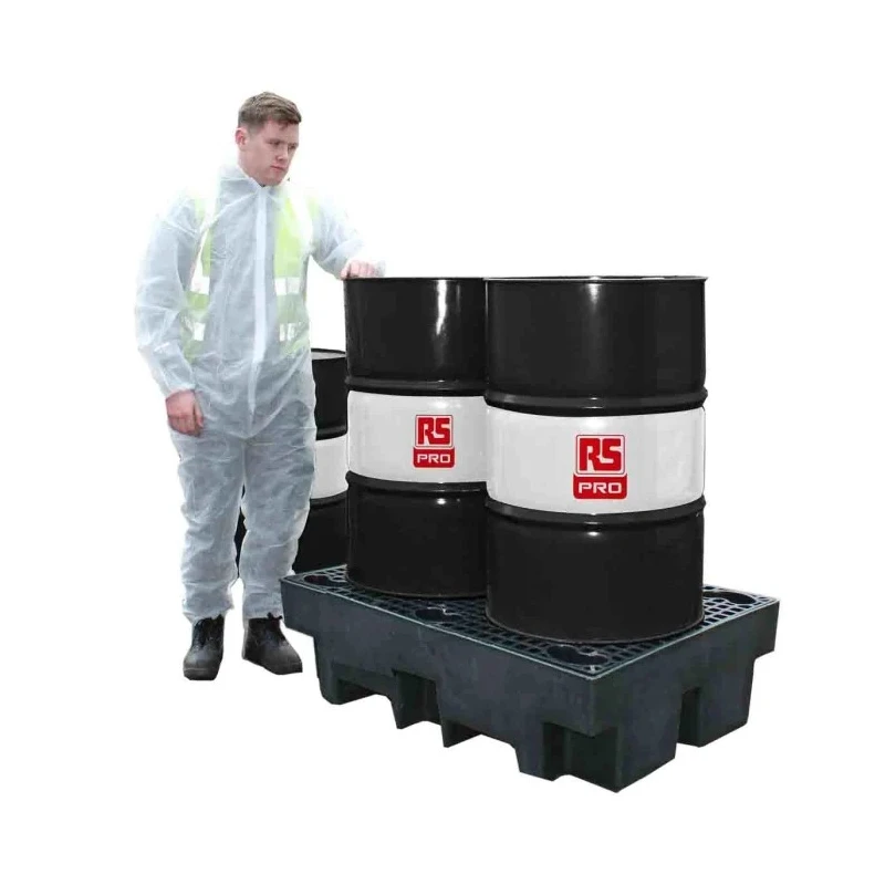 RS PRO Spill Control Equipment Drum Pallet Polyethylene 240 L Containment Storage Capacity UK Made 189-0053