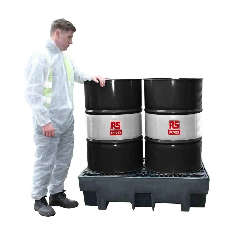 RS PRO Spill Control Equipment Drum Pallet Polyethylene 240 L Containment Storage Capacity UK Made 189-0053