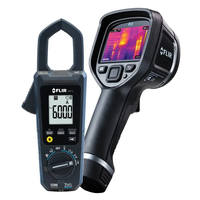 FLIR Thermal Imaging Camera with WiFi, USB Interface, 320 x 240 Pixel Detector Resolution, 550 °C Max Temperature E8-XT