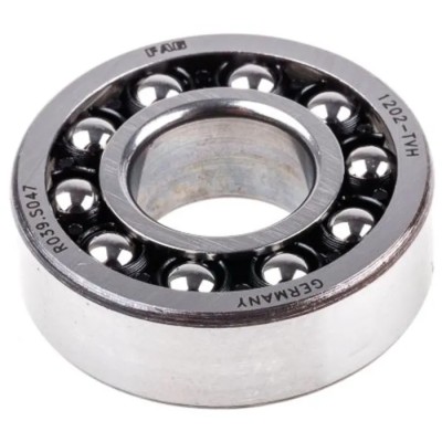 FAG 15 mm ID 2 Row Self-Aligning Ball Bearing 35 mm OD Race Width 11 mm Polyamide Cage Steel Balls C3 Clearance 1202-TVH-C3