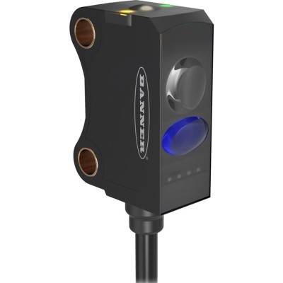 Banner Background Suppression Photoelectric Sensor Rectangular Style Blue LED PNP Output IP67 Protection VS8APFF50BQ3