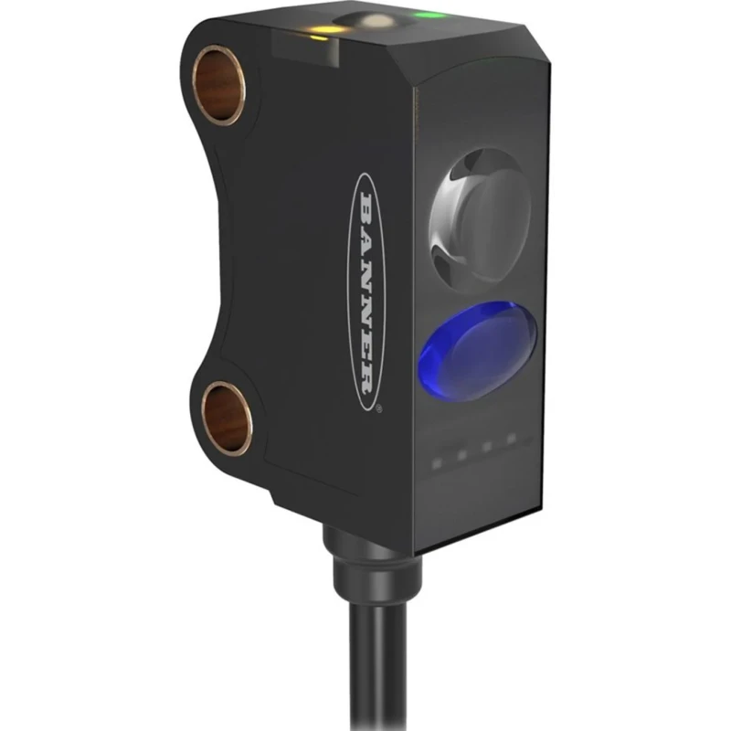 Banner Background Suppression Photoelectric Sensor Rectangular Style Blue LED PNP Output IP67 Protection VS8APFF50BQ3