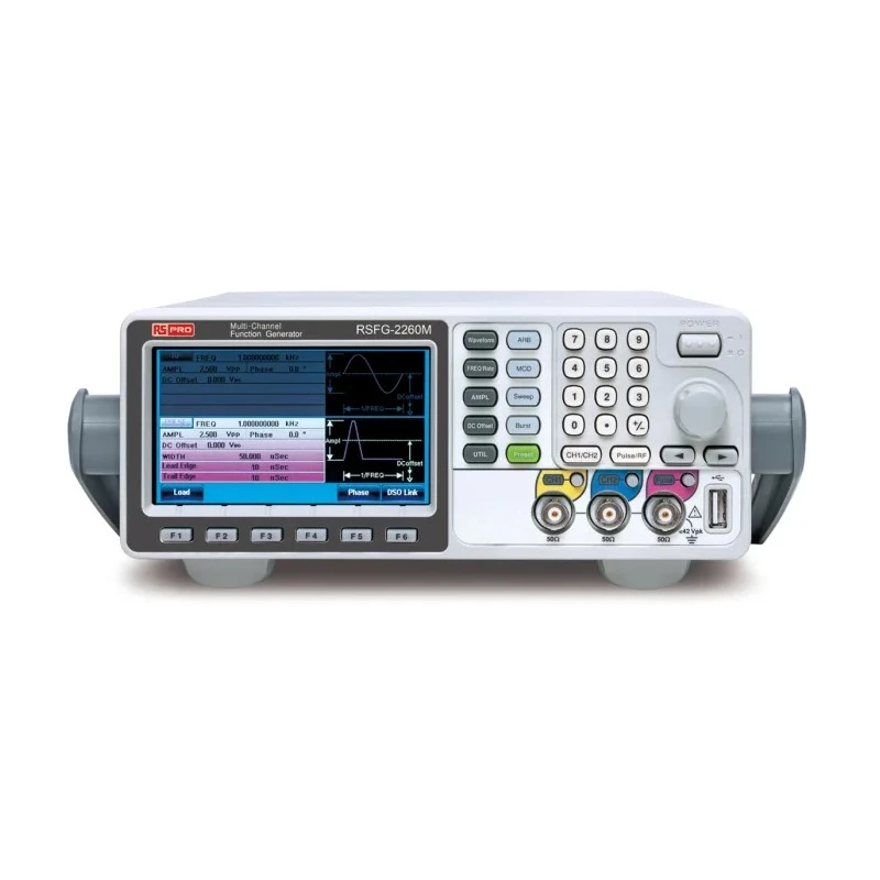 RS PRO 5-Channel Function Generator with FM Modulation, 25 MHz Frequency, USB LAN Interface RSFG-2260M