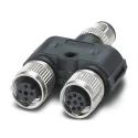 Phoenix Contact Straight Circular Connector Adapter 5 M12 Male 8 M12 Female 1054338