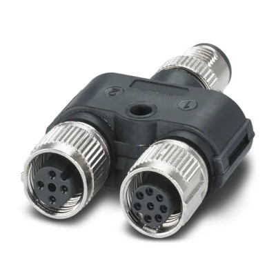 Phoenix Contact Straight Circular Connector Adapter 5 M12 Male 8 M12 Female 1054338