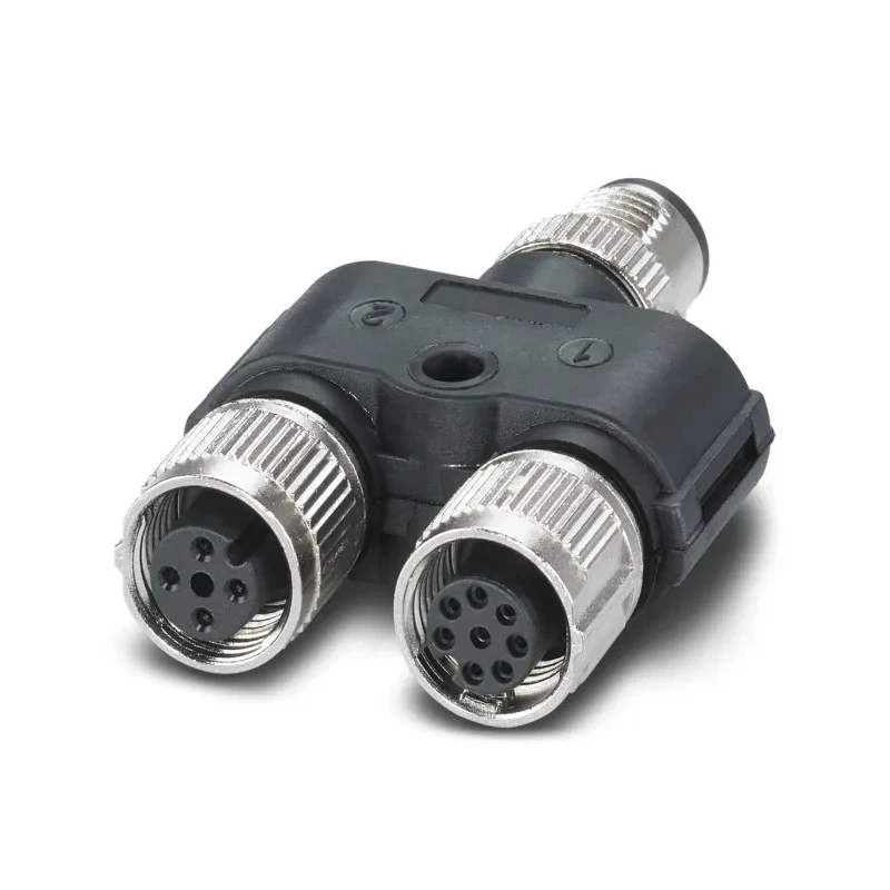 Phoenix Contact Straight Circular Connector Adapter 5 M12 Male 8 M12 Female 1054338
