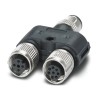 Phoenix Contact Straight Circular Connector Adapter 5 M12 Male 8 M12 Female 1054338