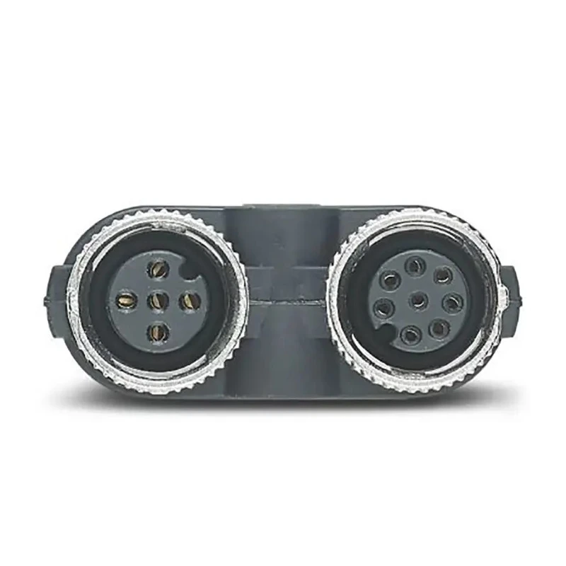 Phoenix Contact Straight Circular Connector Adapter 5 M12 Male 8 M12 Female 1054338