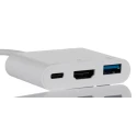 RS PRO USB Type C to HDMI Adapter with Power Delivery 60W USB 3.1 HDMI USB 3.0 Port 192-4703