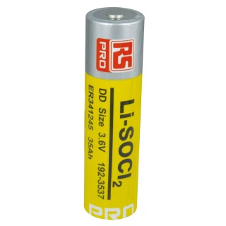 RS PRO Lithium Thionyl Chloride 3.6 V DD Battery ER341245