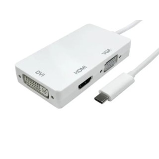 RS PRO USB Type C to VGA, HDMI, DVI Adapter USB 3.1, 1920 x 1200 @ 60Hz 192-4722