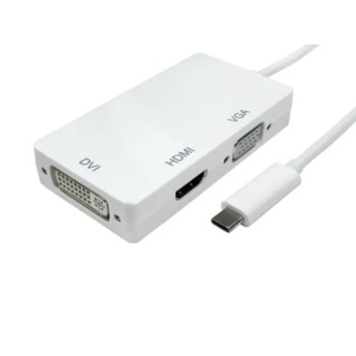 RS PRO USB Type C to VGA, HDMI, DVI Adapter USB 3.1, 1920 x 1200 @ 60Hz 192-4722