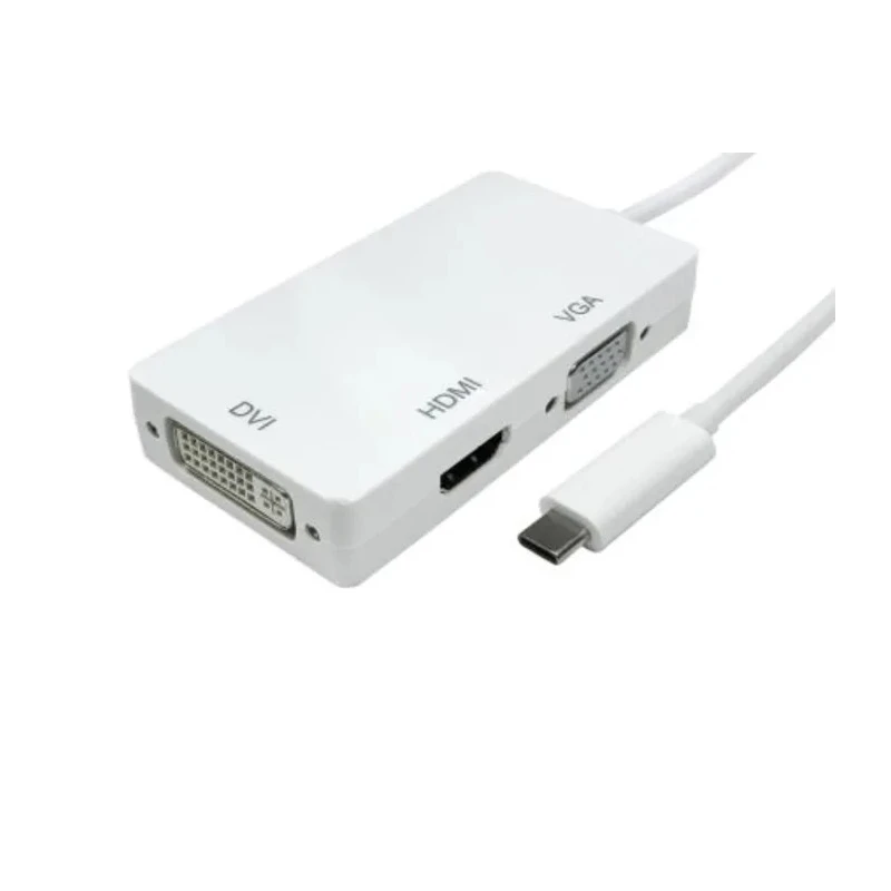 RS PRO USB Type C to VGA, HDMI, DVI Adapter USB 3.1, 1920 x 1200 @ 60Hz 192-4722