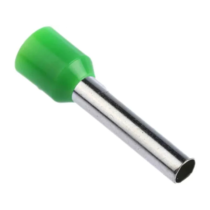 RS PRO Insulated Crimp Bootlace Ferrule, 18 mm Pin Length, 3.9 mm Pin Diameter, Green, 10 AWG Wire Size 250-3472