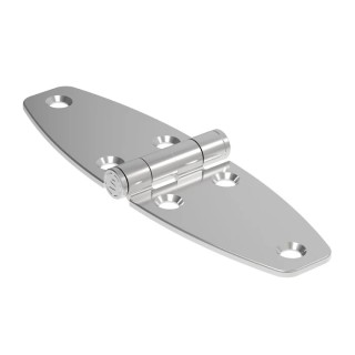 Southco Stainless Steel Strap Hinge with Fixed Pin, Screw Fixing, Gloss Finish, 118 mm x 38.2 mm x 9 mm N6-4E-466-24