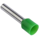 RS PRO Insulated Crimp Bootlace Ferrule, 18 mm Pin Length, 3.9 mm Pin Diameter, Green, 10 AWG Wire Size 250-3472
