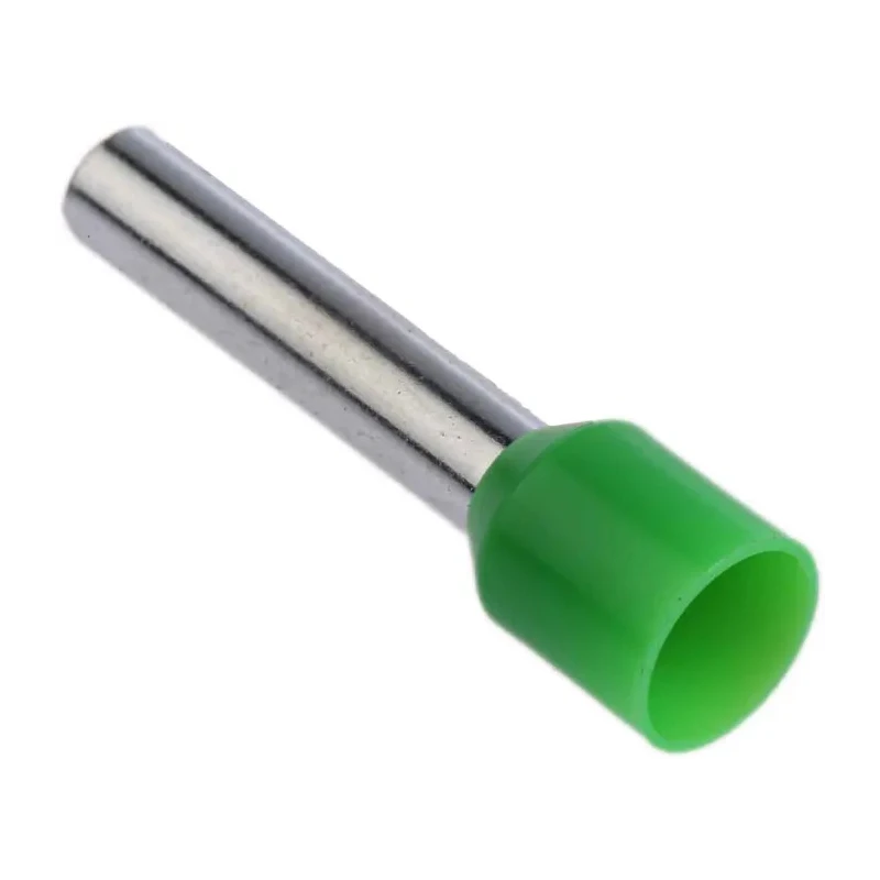 RS PRO Insulated Crimp Bootlace Ferrule, 18 mm Pin Length, 3.9 mm Pin Diameter, Green, 10 AWG Wire Size 250-3472