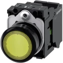 Siemens SIRIUS ACT 3SU11 Series Illuminated Push Button Complete Unit, Plate Mount, 22 mm Cutout, Yellow 3SU1102-0AB30-3BA0