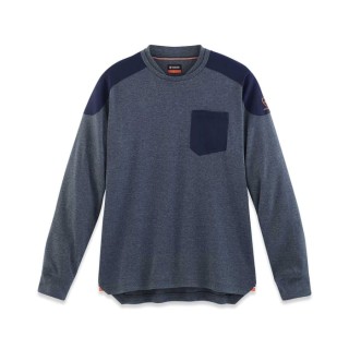 Parade Blue Polyester Long Sleeve T-Shirt Size M 17OVERNO1492TM