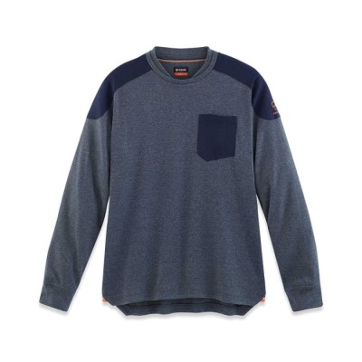 Parade Blue Polyester Long Sleeve T-Shirt Size M 17OVERNO1492TM