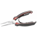 Facom Long Nose Plier, Short Half-Round Nose Plier, 160mm Overall Length, Bi-Material Ergonomic Grip, Chrome 193A.16CPE
