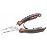 Facom Long Nose Plier, Short Half-Round Nose Plier, 160mm Overall Length, Bi-Material Ergonomic Grip, Chrome 193A.16CPE