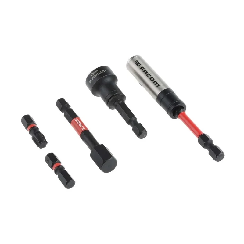 Facom Hex Phillips Pozidriv Slotted Torx Screwdriver Bit Set, 30 Pieces EN.1J30PB