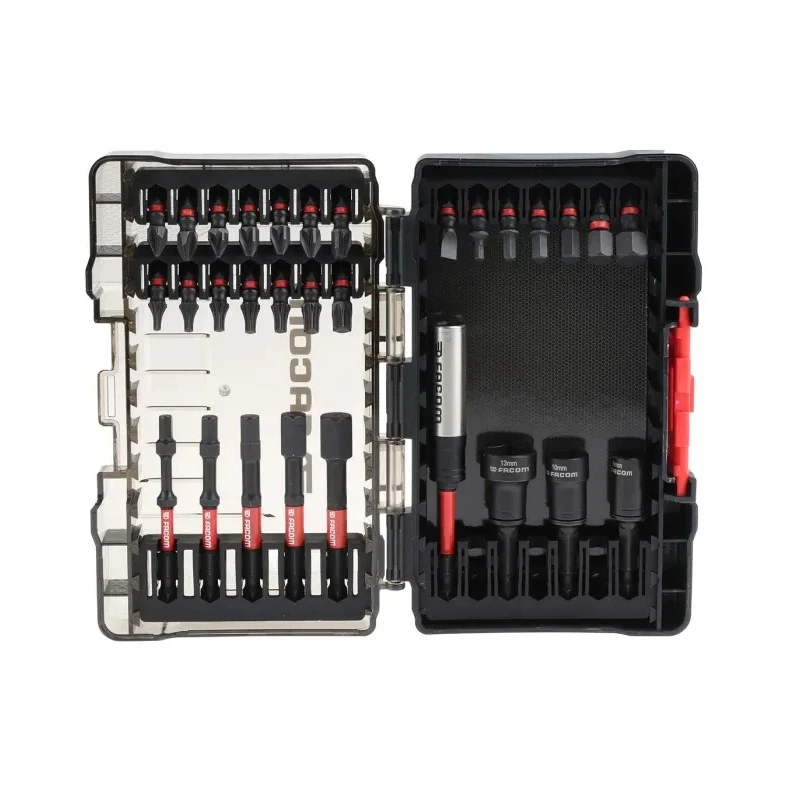 Facom Hex Phillips Pozidriv Slotted Torx Screwdriver Bit Set, 30 Pieces EN.1J30PB