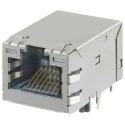 Molex 93462 Series RJ45 Connector Female Panel Mount Shielded Right Angle 2 Port 8 Way RJ45