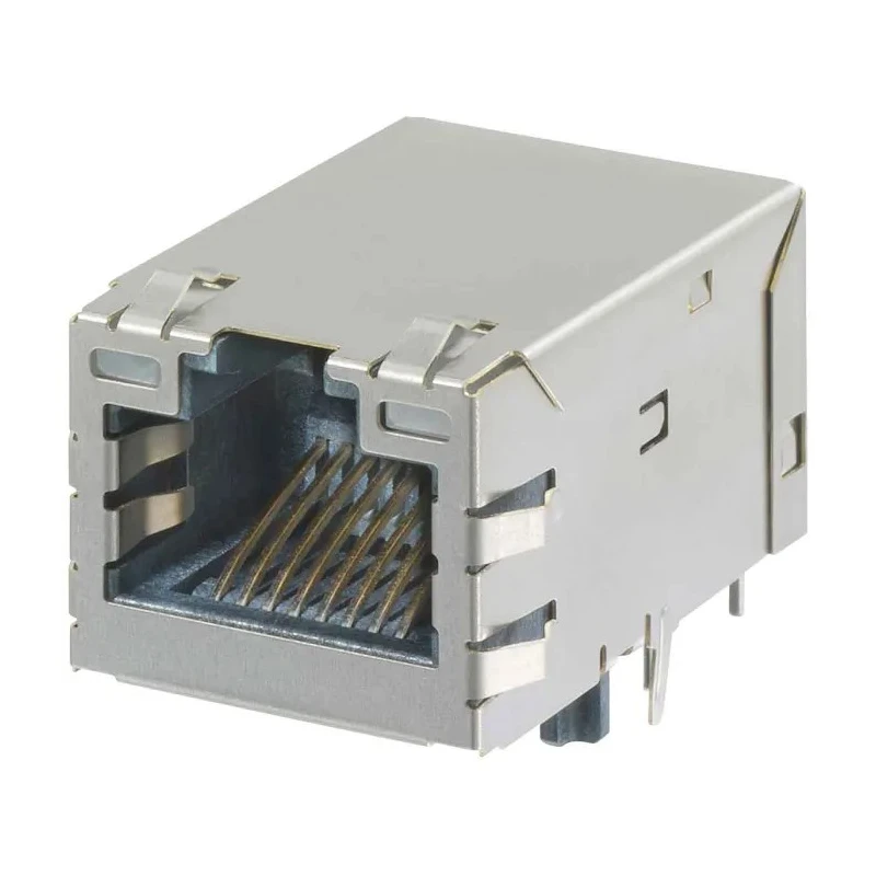 Molex 93462 Series RJ45 Connector Female Panel Mount Shielded Right Angle 2 Port 8 Way RJ45