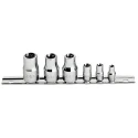 Facom 6-Piece 1/2 in, 1/4 in Standard Socket Set RSX.J6
