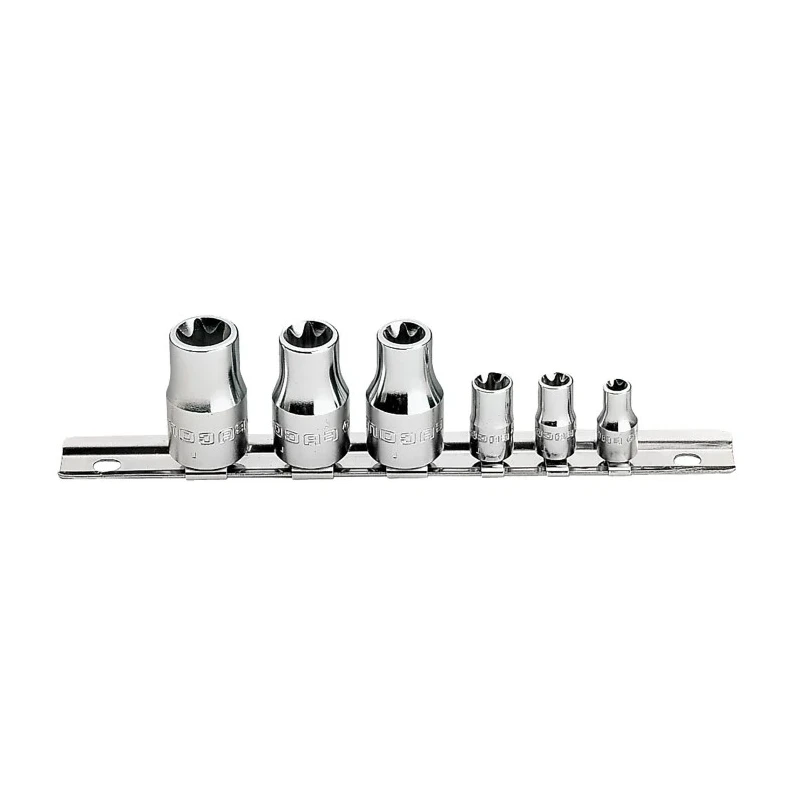 Facom 6-Piece 1/2 in, 1/4 in Standard Socket Set RSX.J6