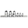 Facom 6-Piece 1/2 in, 1/4 in Standard Socket Set RSX.J6