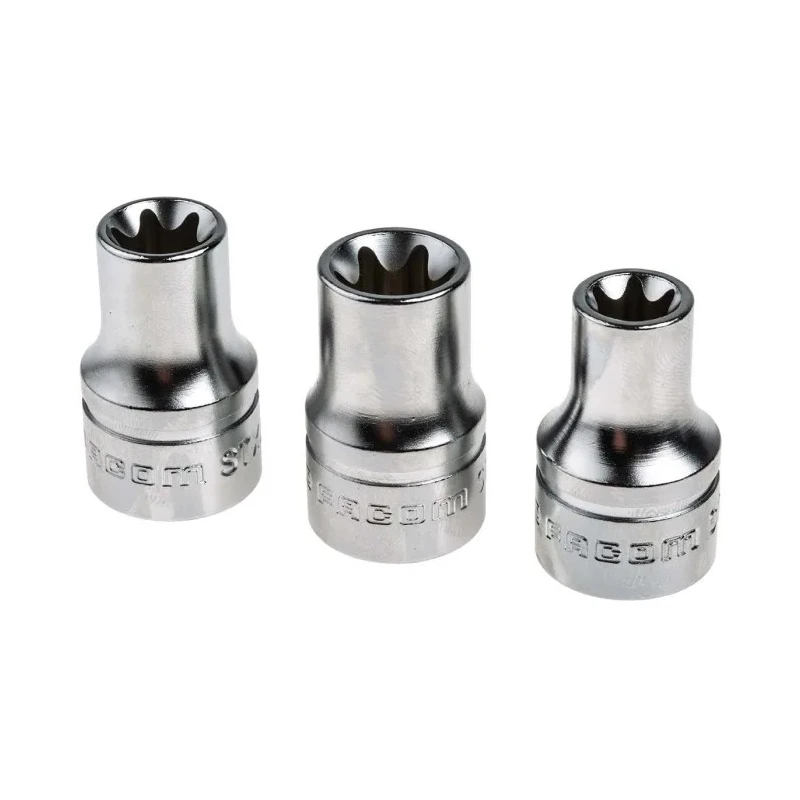 Facom 6-Piece 1/2 in, 1/4 in Standard Socket Set RSX.J6
