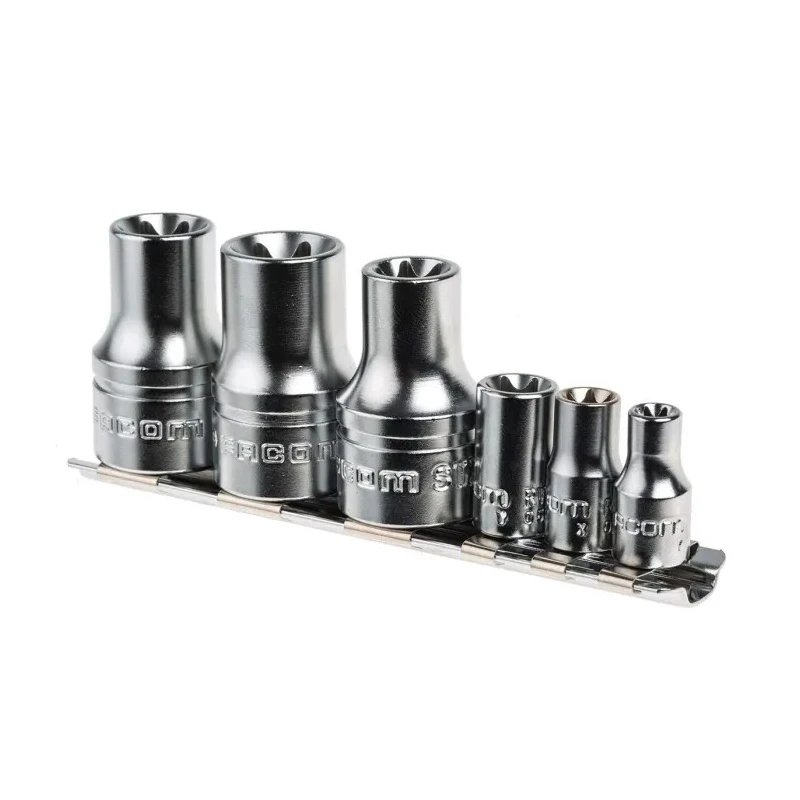 Facom 6-Piece 1/2 in, 1/4 in Standard Socket Set RSX.J6