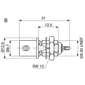 Telegartner Z51 Nylon Transparent Insulating Washer Male B00031C1275