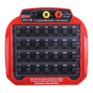 RS PRO Resistance Decade Box 7 Decade 1Ω to 11 MΩ 0.3W ±1%+0.3Ω Accuracy Model 193-8686