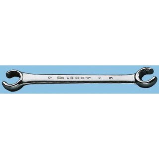Facom Double Ended Open Spanner Metric with Flanged Flare-Nut Wrench Sub Type, Chrome Finish, 140mm Length 42.8X10