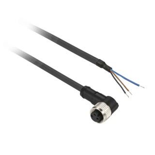 Telemecanique Sensors Female 3-Way M8 Right Angle to 3-Way Unterminated Sensor Actuator Cable 2m XZCP0266L2